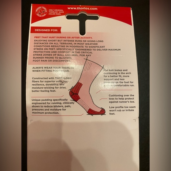 Thorlos Running Unisex Ankle Socks Foot Protection Size Large - Picture 9 of 9